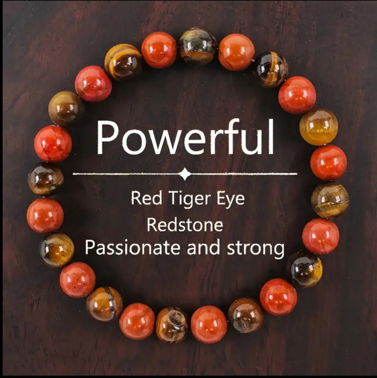 Bracelet Force et Stabilité – Jaspe Rouge et Œil de Tigre