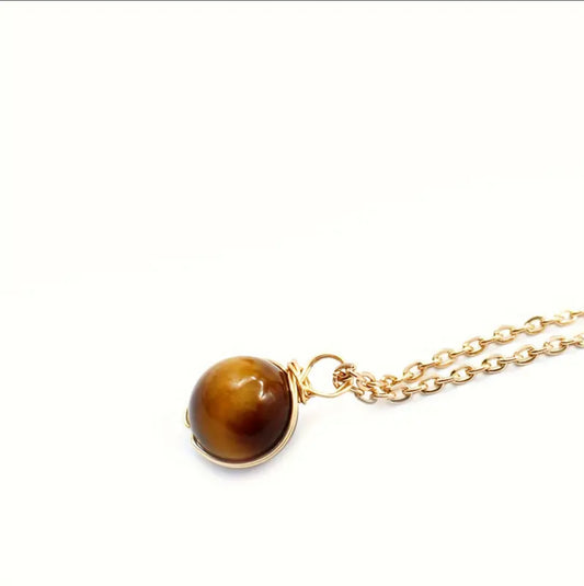 Collier Pendentif Œil de Tigre – Force et Confiance