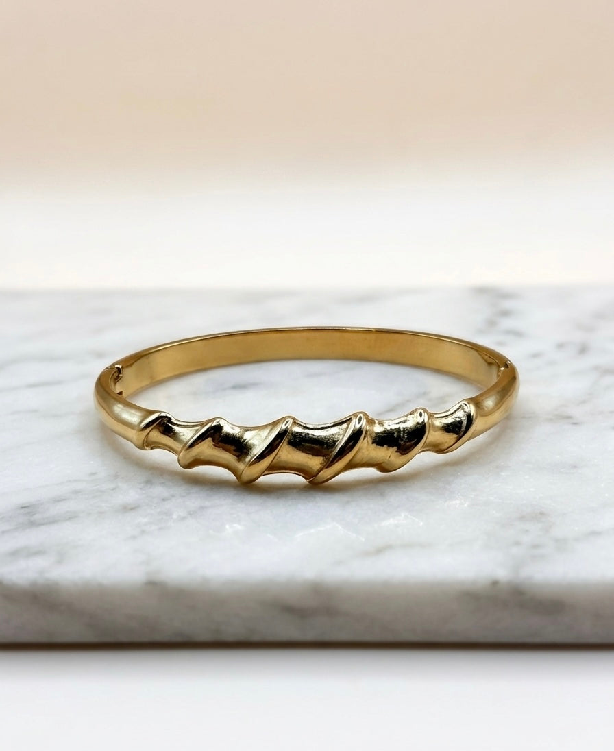 Bracelet Jonc "Odyssée" – Acier Inoxydable 316L Doré
