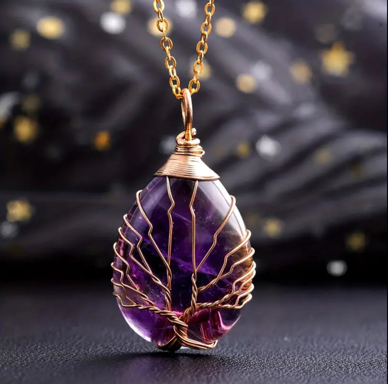 Collier “Arbre de Sagesse” en Améthyste