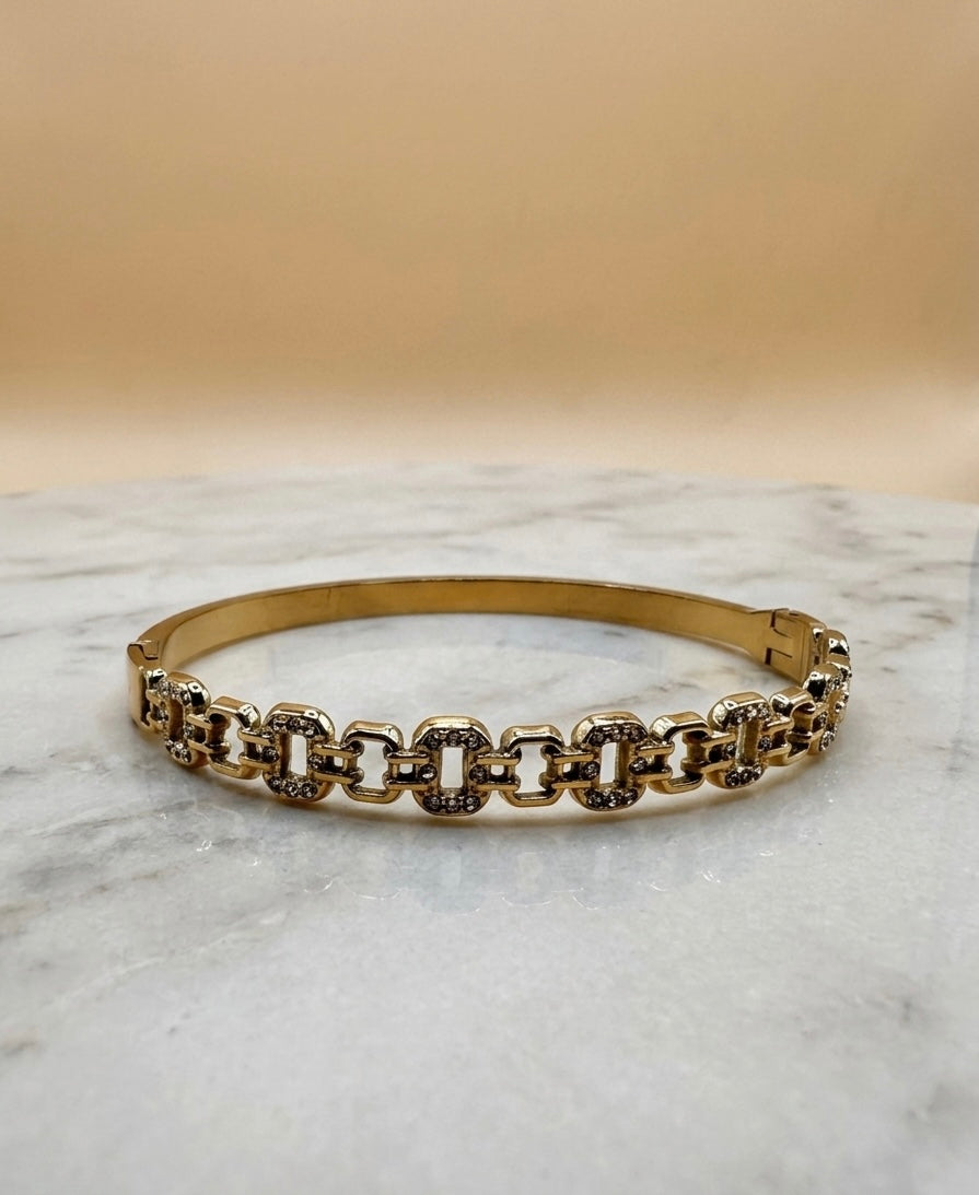 Bracelet Jonc "Khaos" – Maillons Pavés & Acier Inoxydable 316L