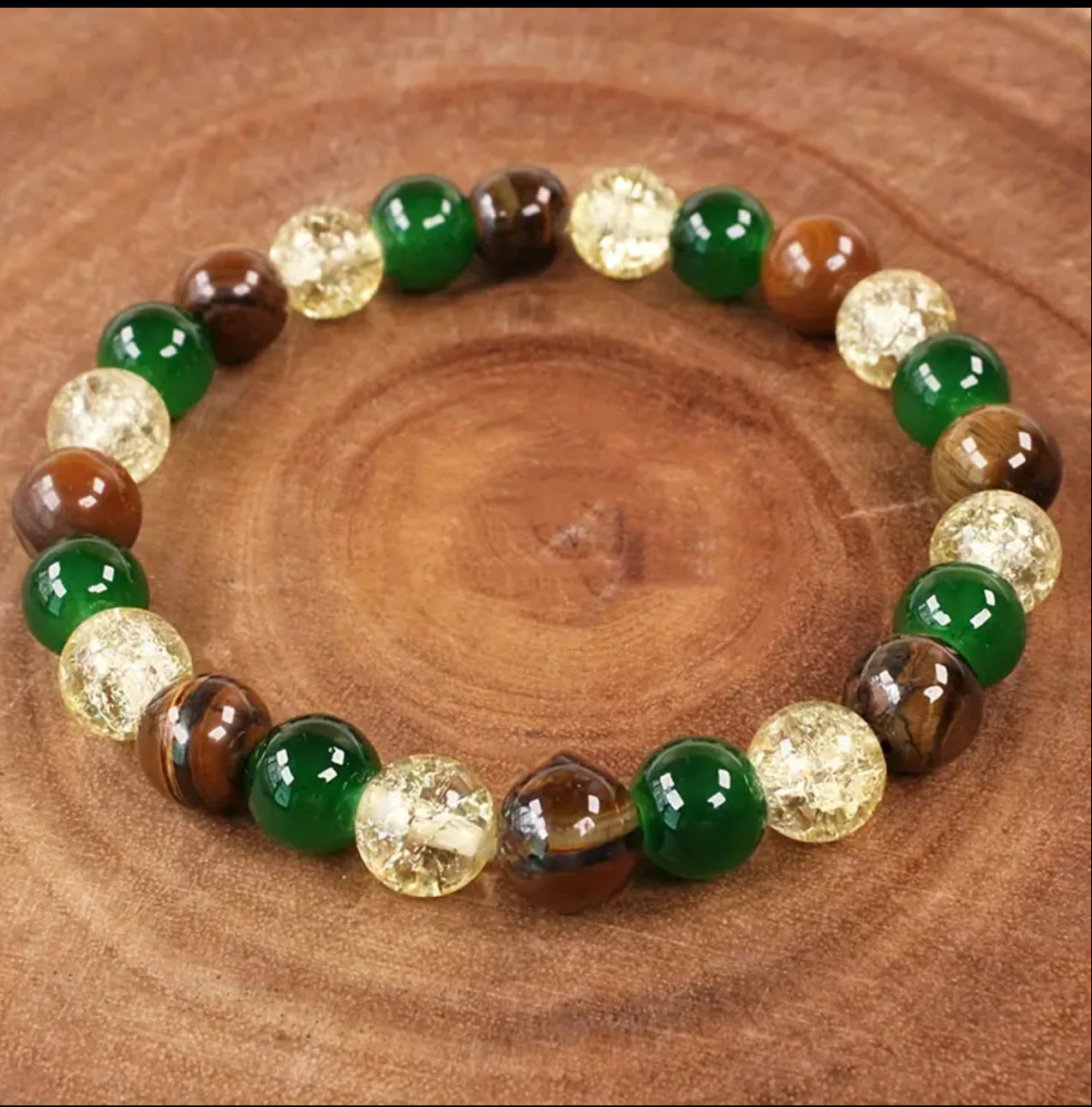 Bracelet Triple Protection – Aventurine, Œil de Tigre et Citrine