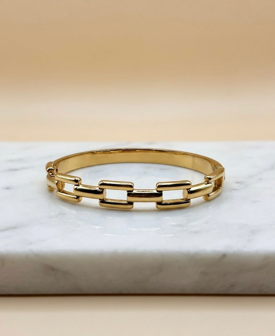 Bracelet Jonc "Linea" à Maillons – Acier Inoxydable 316L