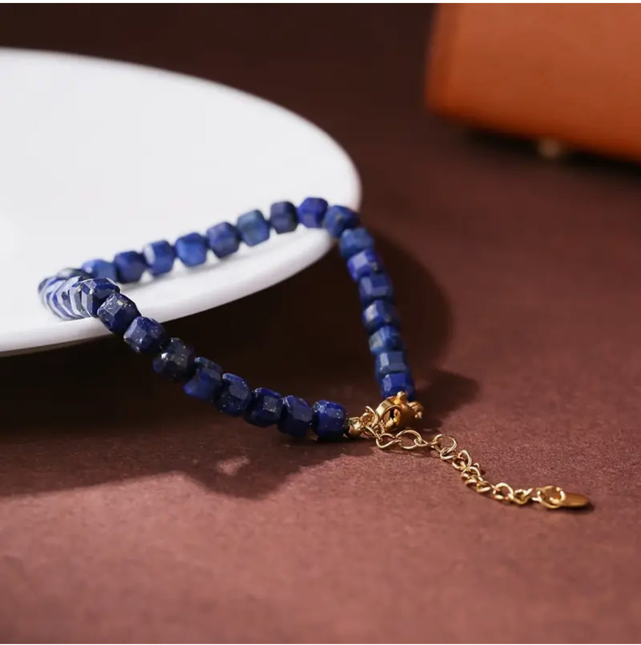 Bracelet "Nuit Étoilée" en Lapis-Lazuli Facetté