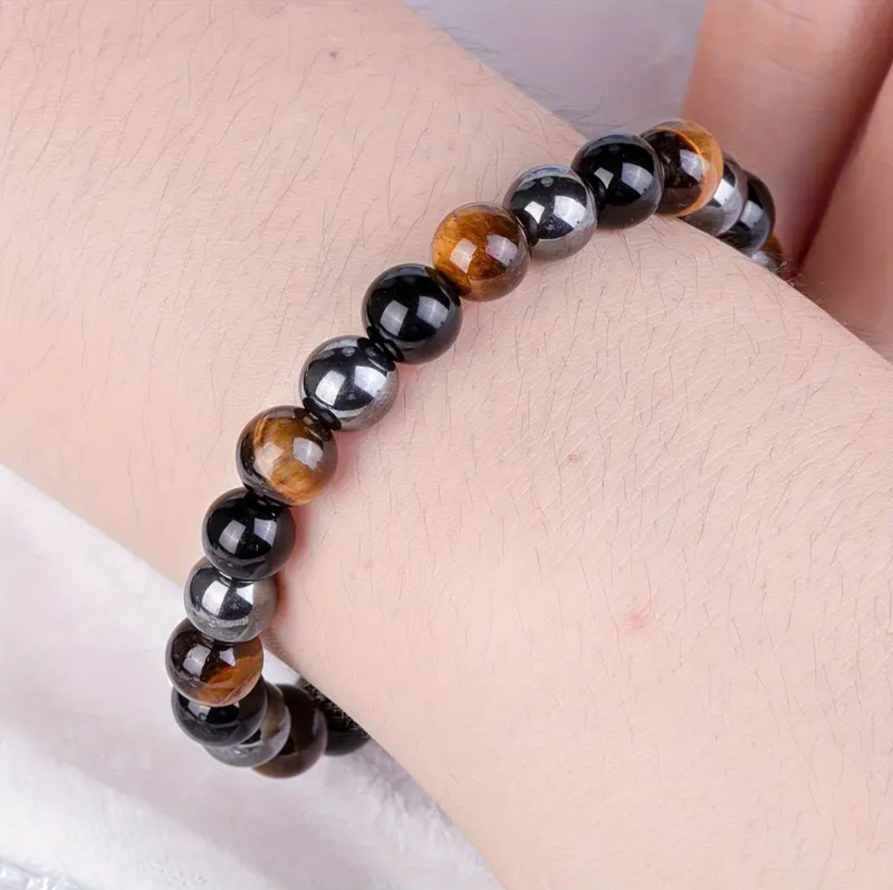 Bracelet Triple Protection - Énergie, Sécurité et Harmonie
