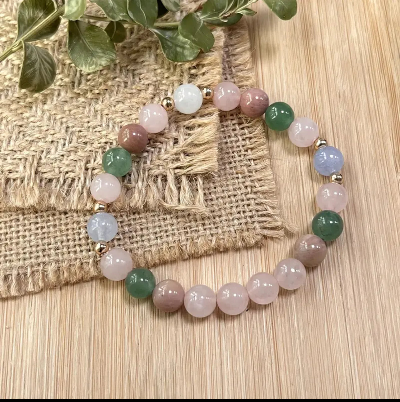 Bracelet "Love & Harmonie" - Quartz Rose et Pierres d'Amour