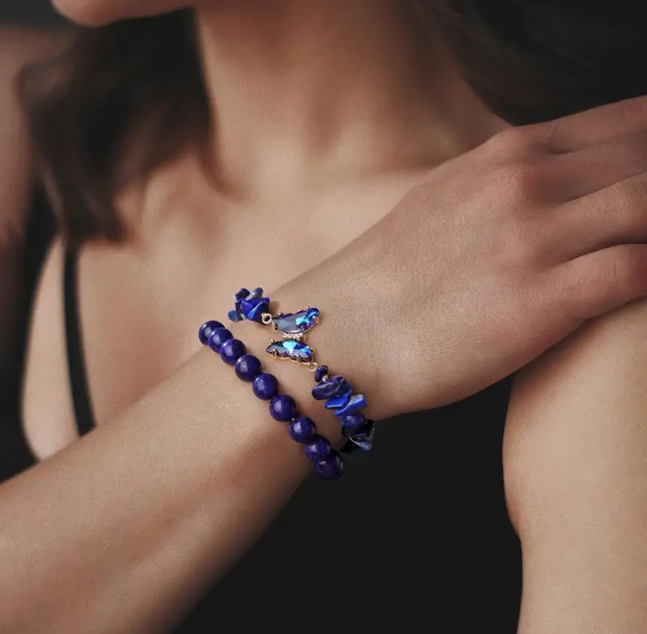 Duo de Bracelets en Lapis Lazuli Naturel - Sagesse & Communication