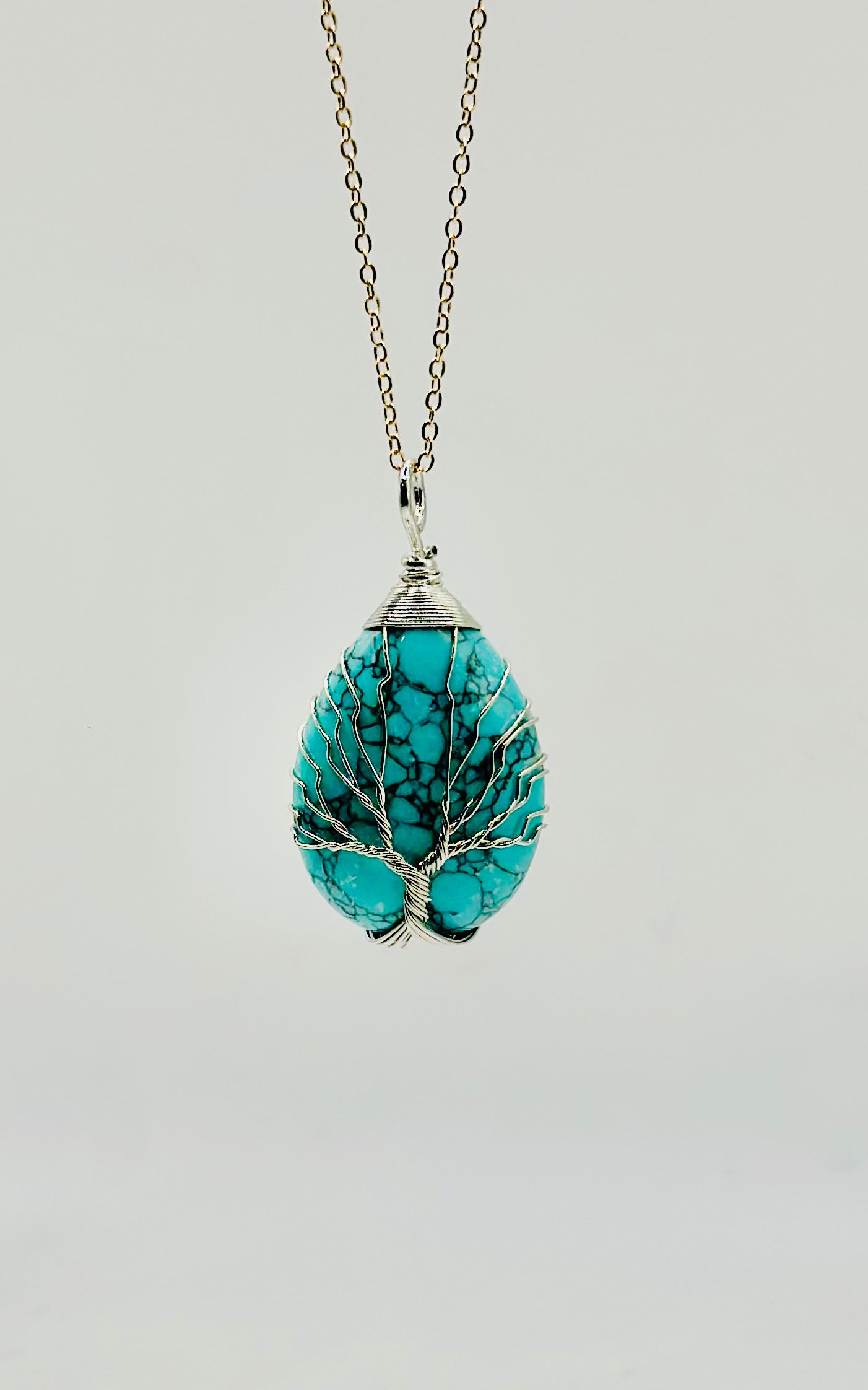 Collier “Arbre d’Azur” en Turquoise