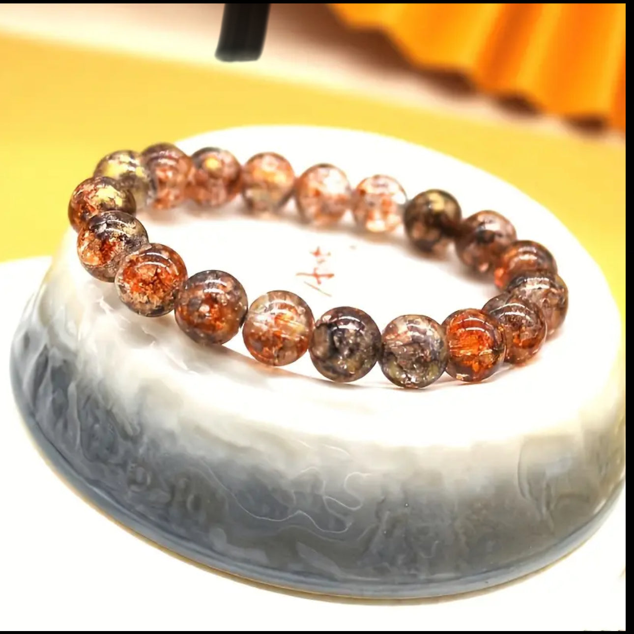Bracelet « Vitalité & Rayonnement » — Quartz Craquelé Cuivré
