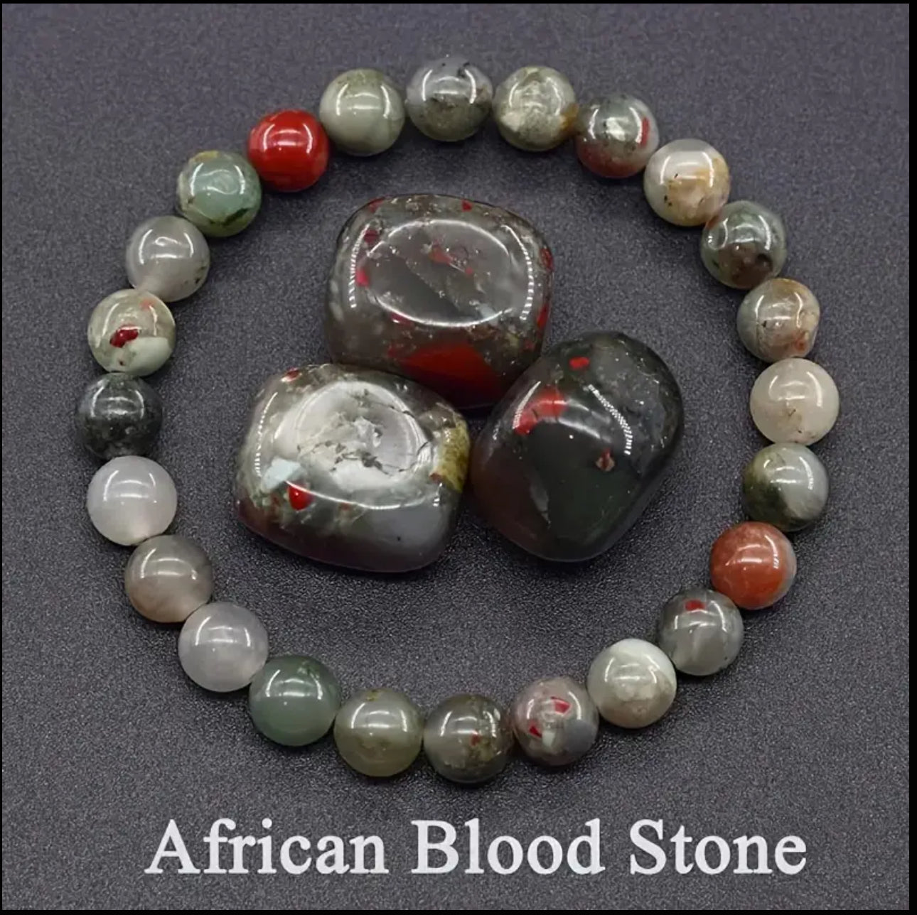 Bracelet « Force & Vitalité » — Bloodstone Africain