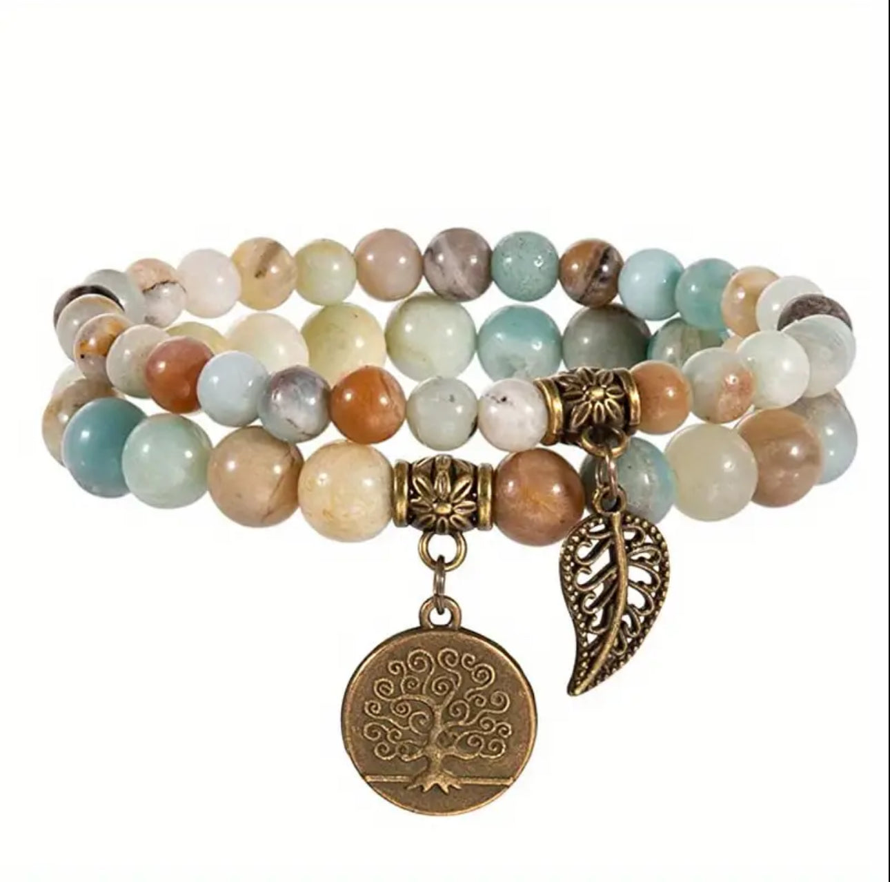 Bracelet Duo "Douce Harmonie" en Amazonite