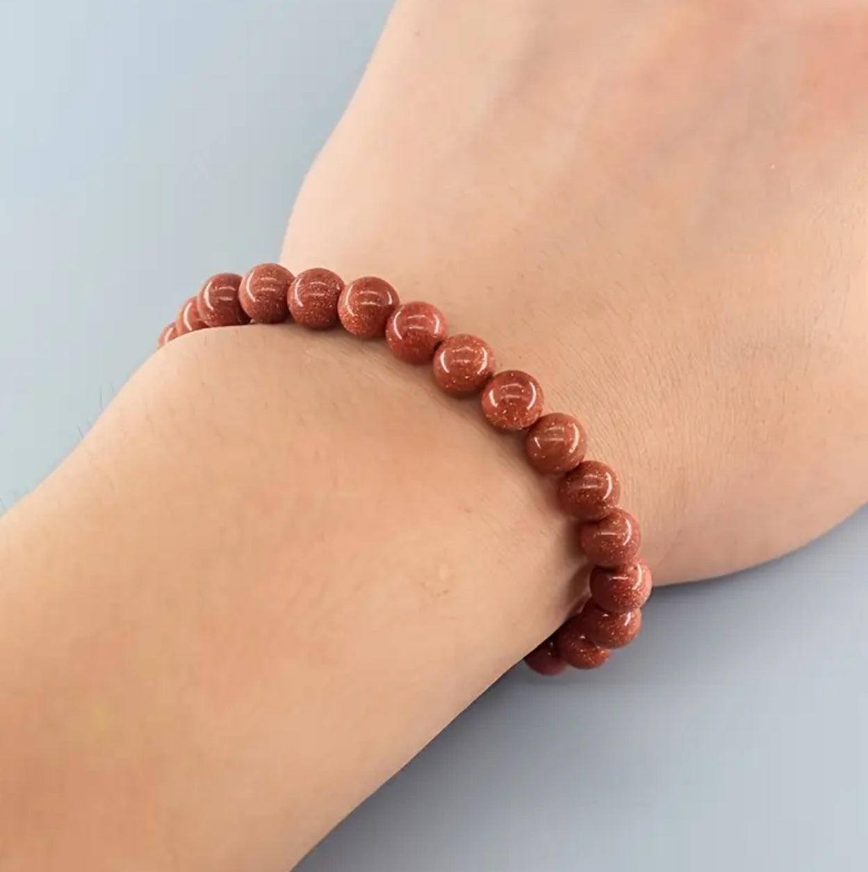 Bracelet « Énergie & Confiance » — Goldstone (Pierre de Soleil)