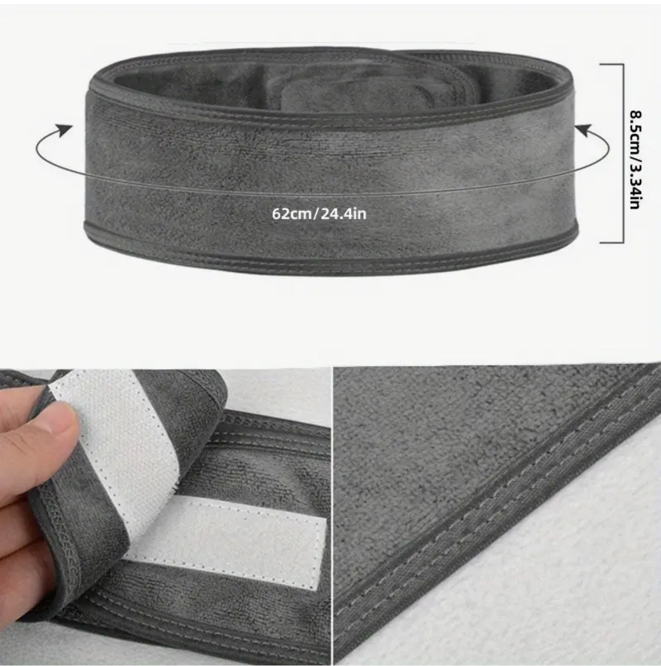 Bandeau de soin réglable pour visage et maquillage