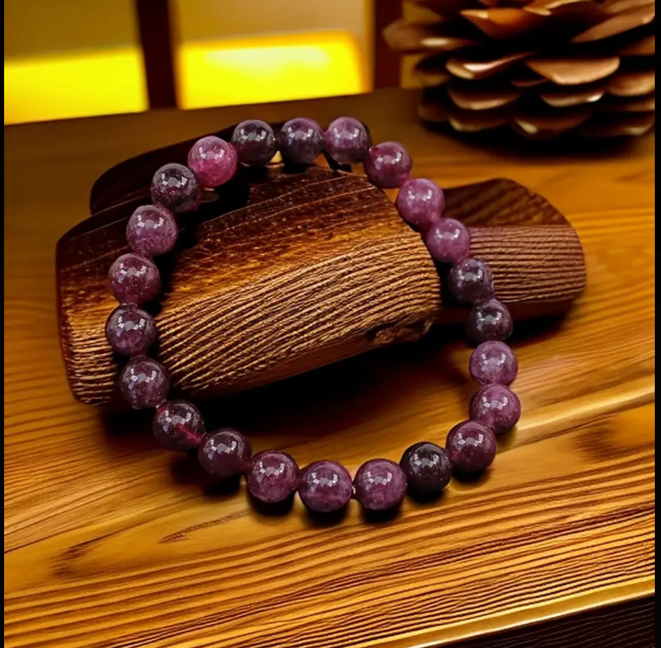 Bracelet en Tourmaline Rose – Émotions & Douceur du Cœur