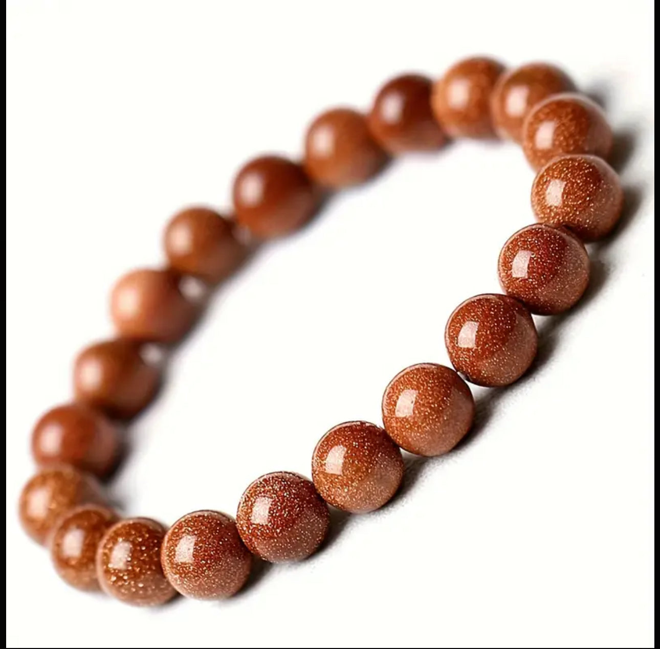 Bracelet « Énergie & Confiance » — Goldstone (Pierre de Soleil)