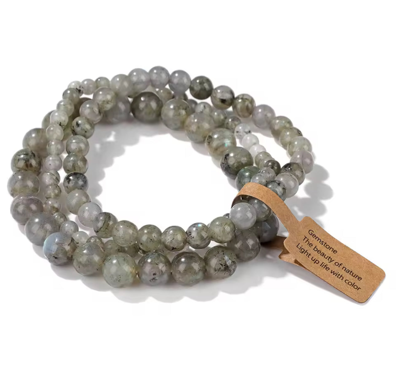 Set de 3 Bracelets "Bouclier du Magicien" en Labradorite