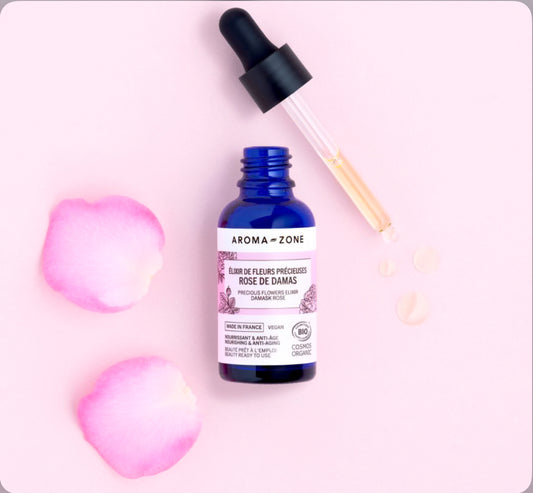 Elixir de fleurs précieuses de Rose de Damas BIO