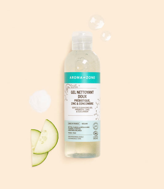 Gel nettoyant doux Prébiotique, Zinc & Concombre