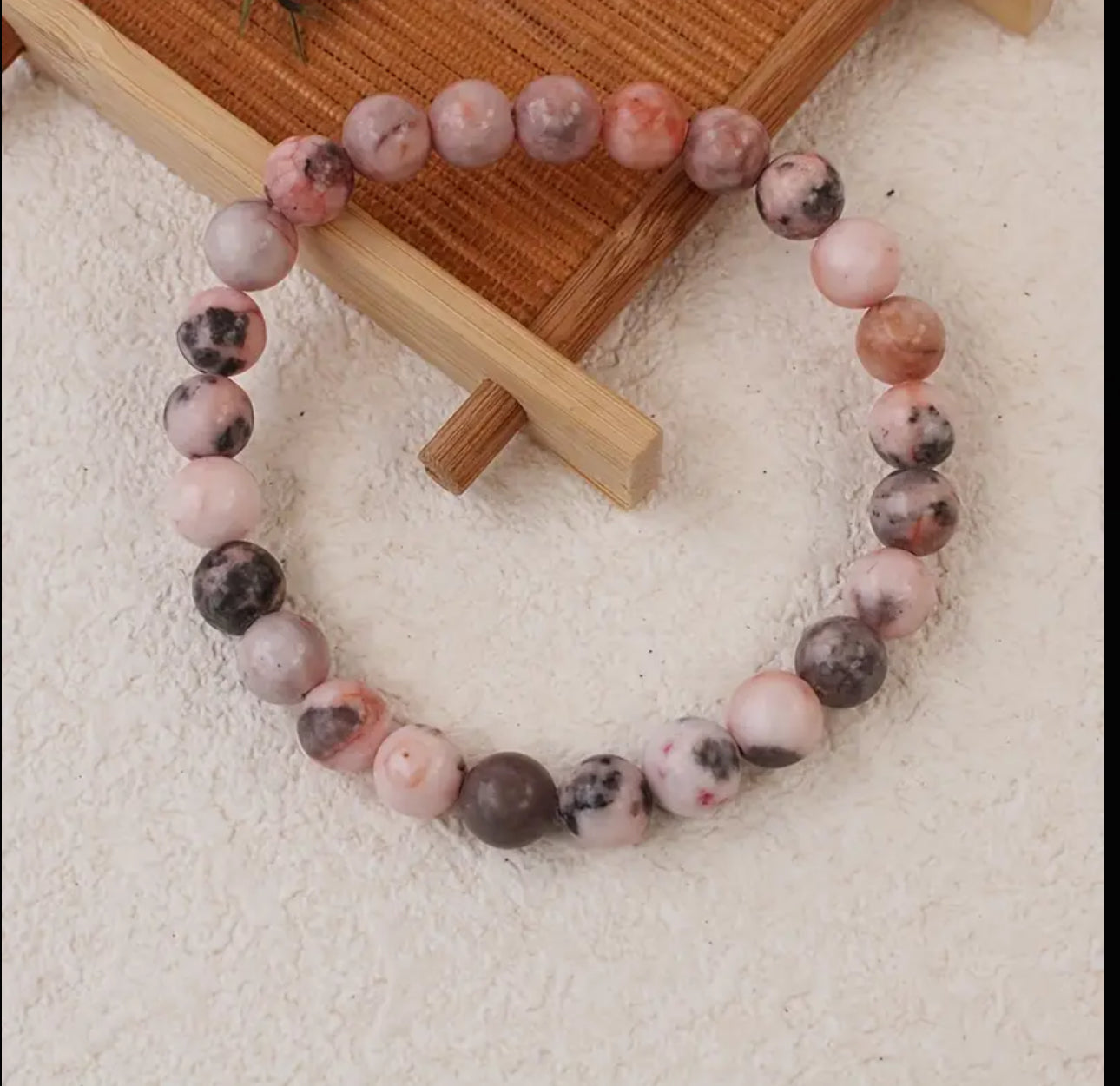 Bracelet « Douceur & Guérison du cœur » — Rhodonite