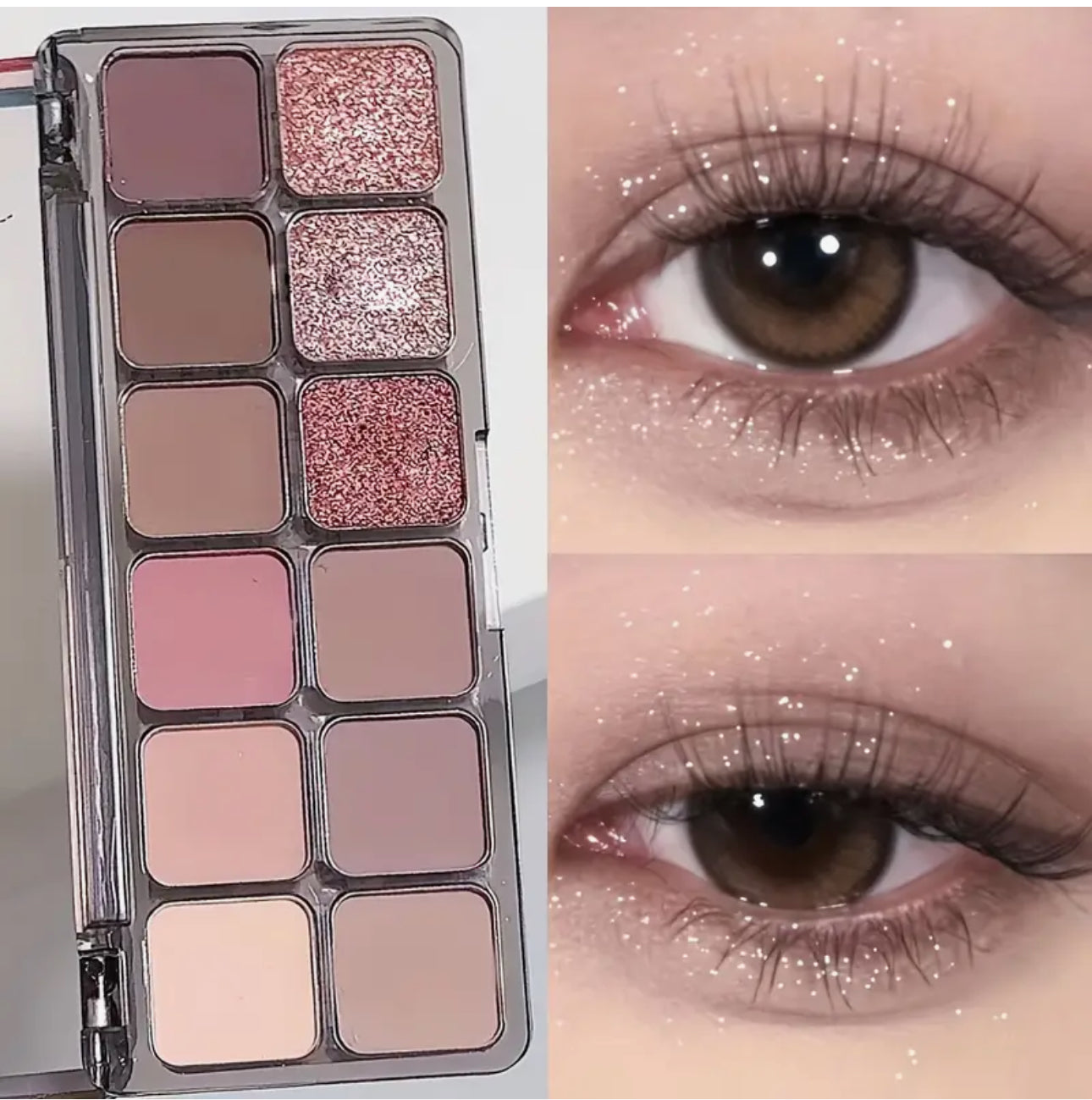 Palette fards à paupières BAOZILAN 12 couleurs (Nude & Rosé)
