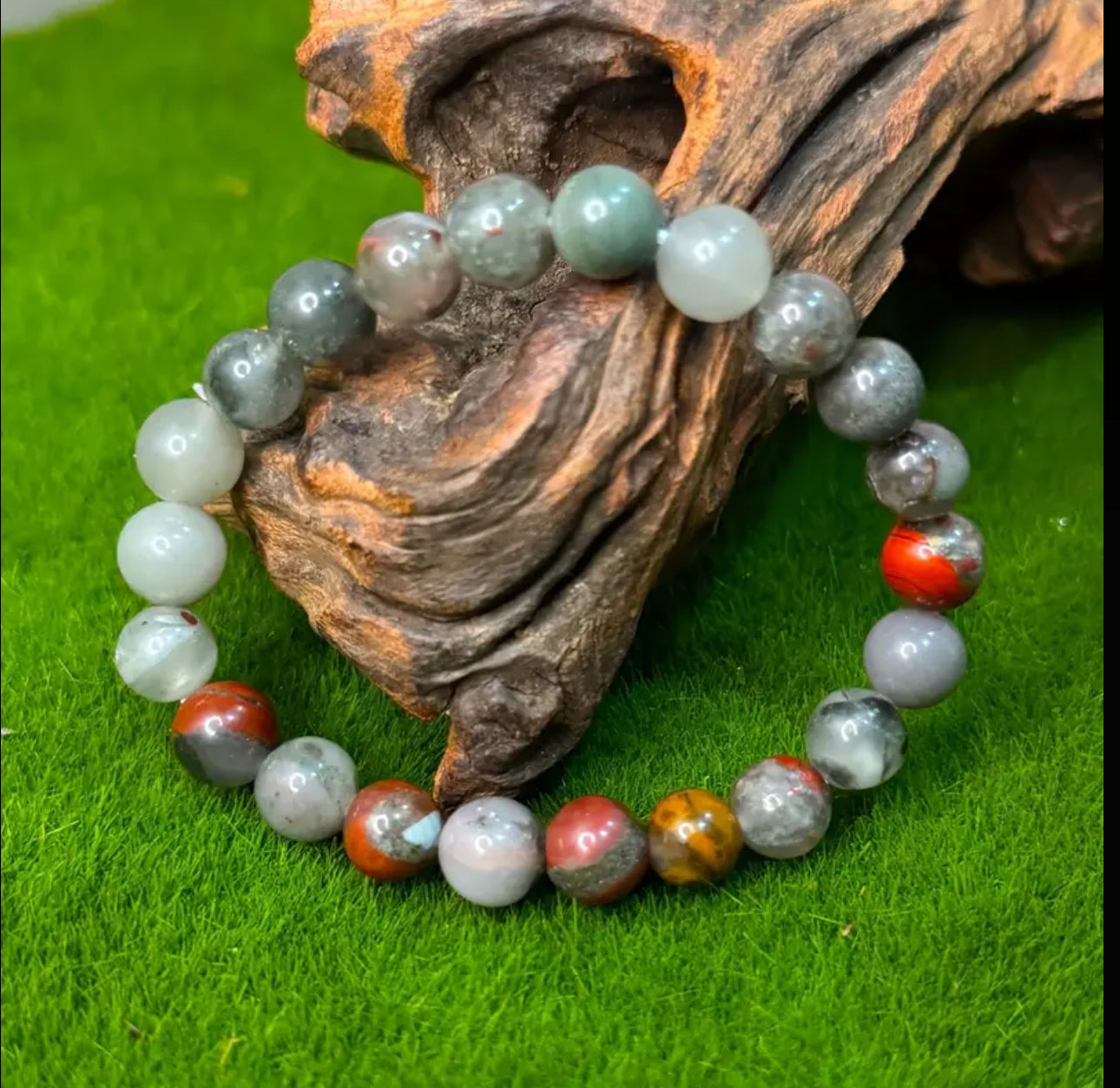 Bracelet « Force & Vitalité » — Bloodstone Africain