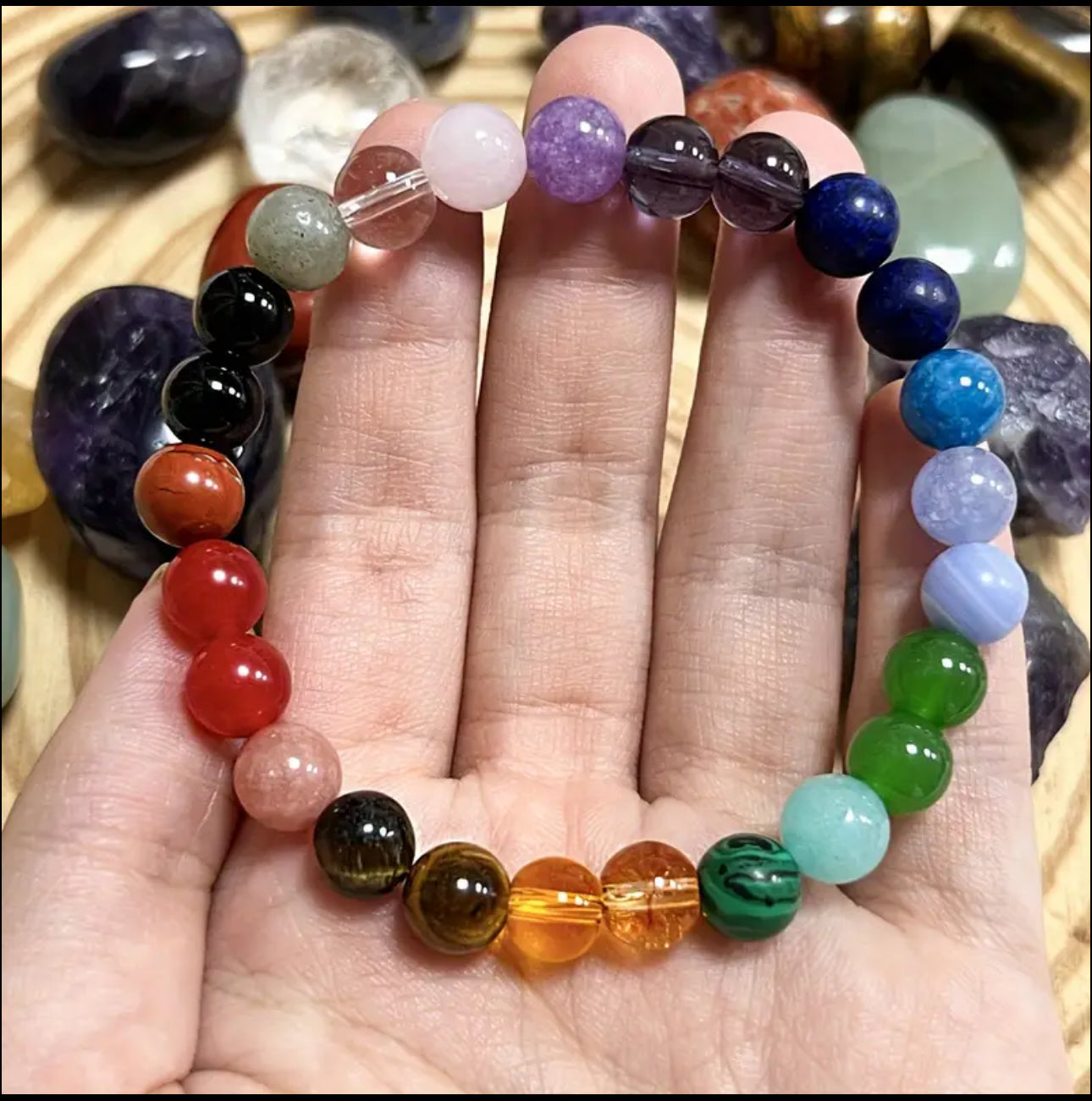 Bracelet Équilibre Chakra en Pierres Naturelles