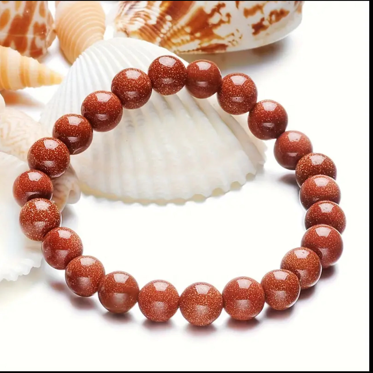 Bracelet « Énergie & Confiance » — Goldstone (Pierre de Soleil)