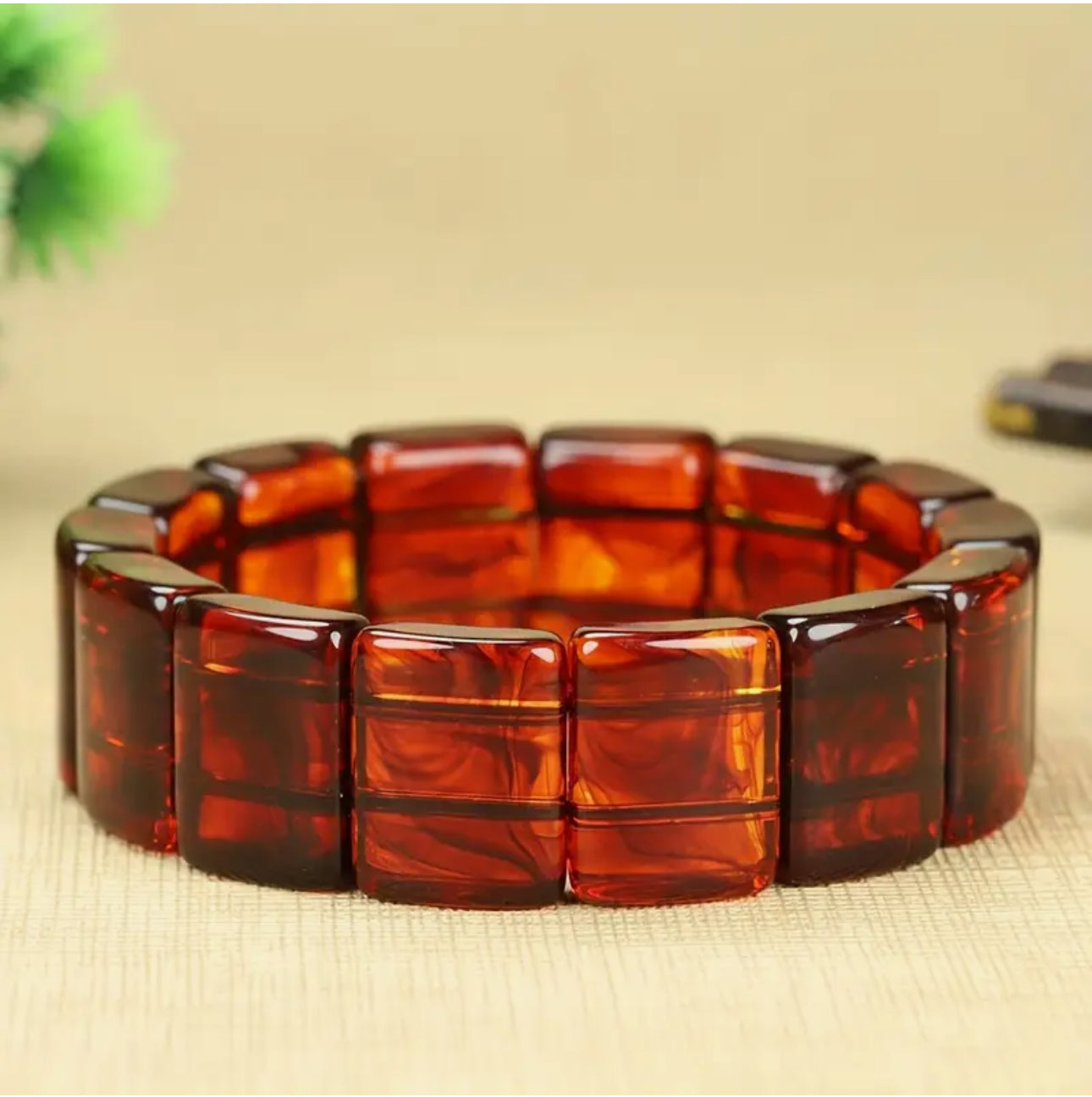 Bracelet en Ambre Naturel – Énergie et Sérénité