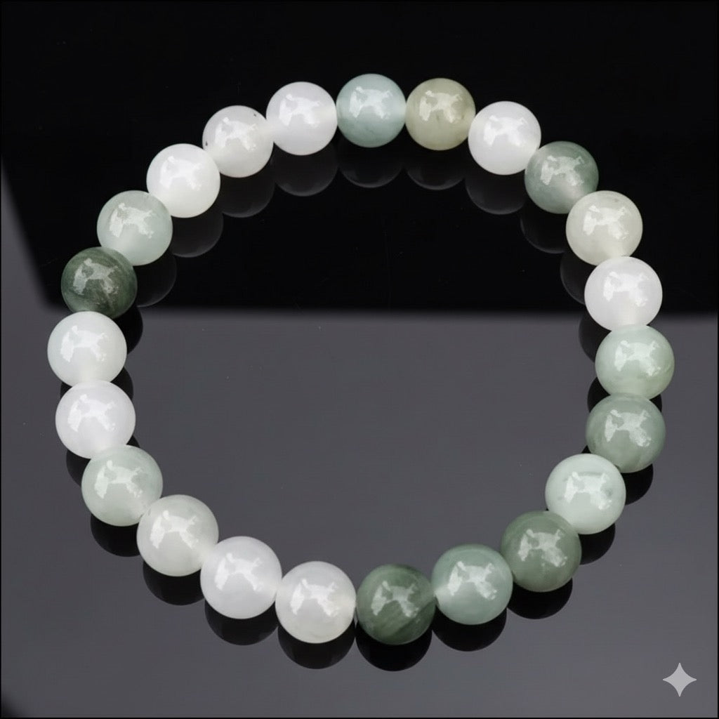Bracelet "Pureté & Chance" en Jade Naturel
