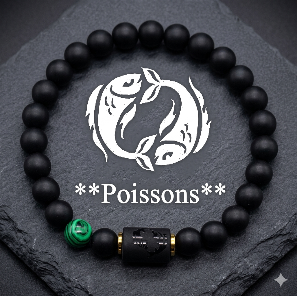 Bracelet Astro Poissons – Intuition, Sérénité & Protection