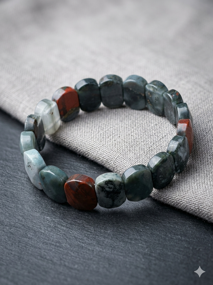Bracelet d'Ancrage et Vitalité – Pierre de Sang (African Bloodstone)
