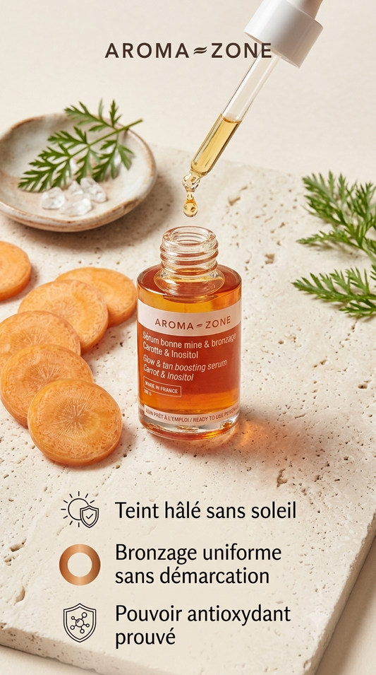 Sérum concentré bonne mine et bronzage, Carotte & Inositol