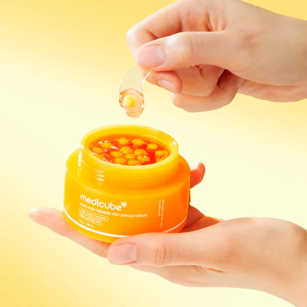 Medicube Kojic Acid Turmeric Vita Capsule Cream | Crème-Capsule Clarifiante à l'Acide Kojique et au Curcuma
