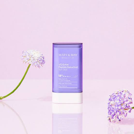 MARY & MAY – Vegan Peptide Bakuchiol Sun Stick SPF50+ PA++++