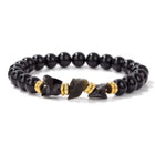 Bracelet "Force Brute" en Onyx Noir (Perles Rondes et Éclats Bruts)
