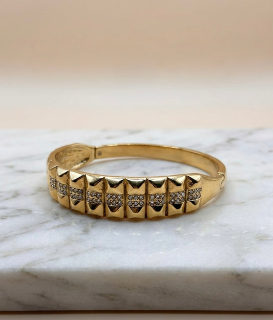 Bracelet Jonc "Arès" – Studs Pyramidaux & Acier Inoxydable 316L