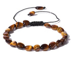 Bracelet "Instinct Félin" en Œil de Tigre (Pierres Roulées Ajustables)