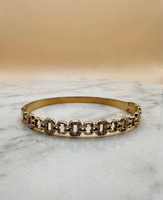 Bracelet Jonc "Khaos" – Maillons Pavés & Acier Inoxydable 316L