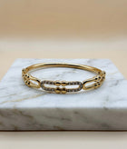 Bracelet Jonc "Héra" – Maillons Pavés & Acier Inoxydable 316L