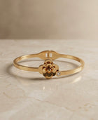 Bracelet Jonc "Camélia" – Acier Inoxydable 316L & Cristal Solitaire