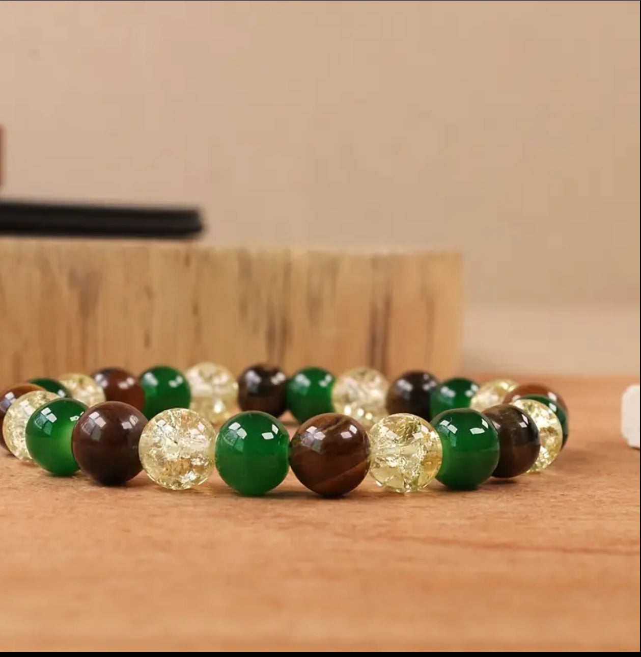 Bracelet Triple Protection – Aventurine, Œil de Tigre et Citrine