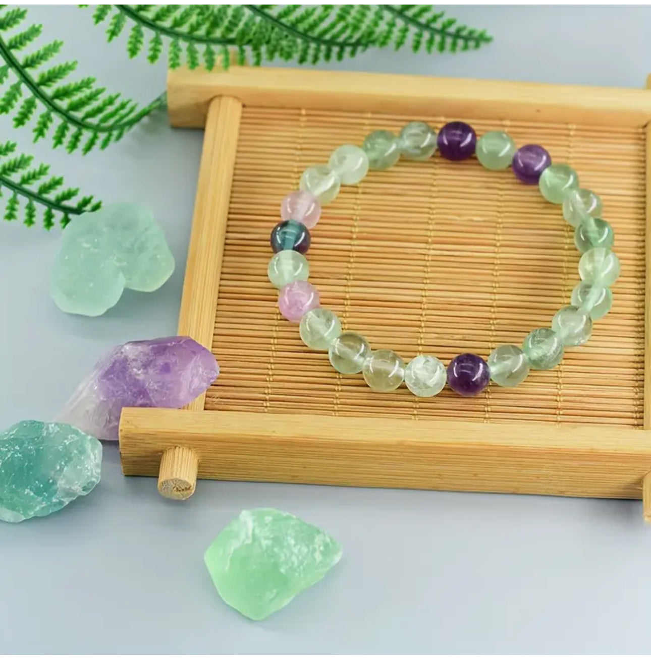 Bracelet "Clarté de l'Esprit" en Fluorite Arc-en-ciel