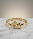 Bracelet Jonc "Nymphéa" – Acier Inoxydable 316L & Pavé de Cristaux