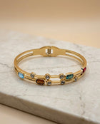 Bracelet Jonc "Prisme" – Acier Inoxydable 316L & Cristaux Multicolores