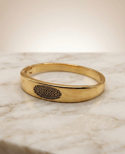 Bracelet Jonc "Zénith" – Acier Inoxydable 316L & Pavé Stellaire