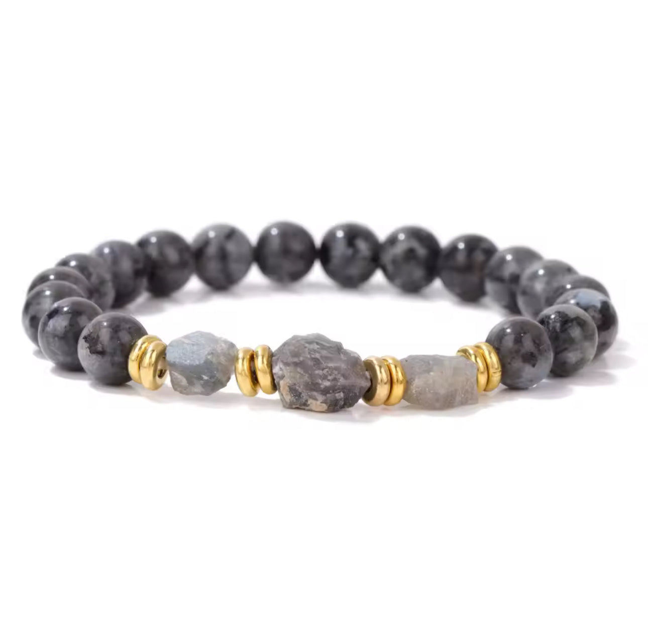 Bracelet "Aura Mystique" en Labradorite (Éclats Bruts)