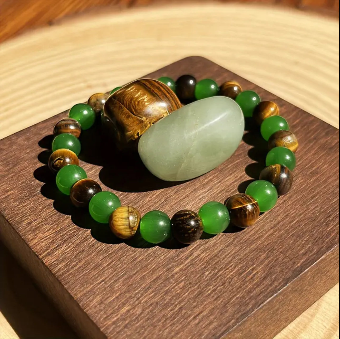 Bracelet Abondance et Protection – Aventurine Verte et Œil de Tigre