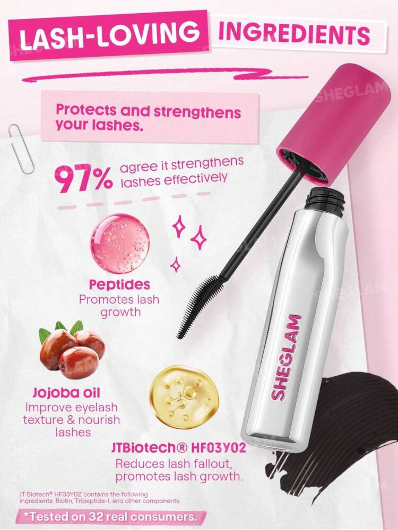 SHEGLAM Mascara Effet Liftant "Ultra Lash Lift" - Lashlighter Up & Out (8 ml)