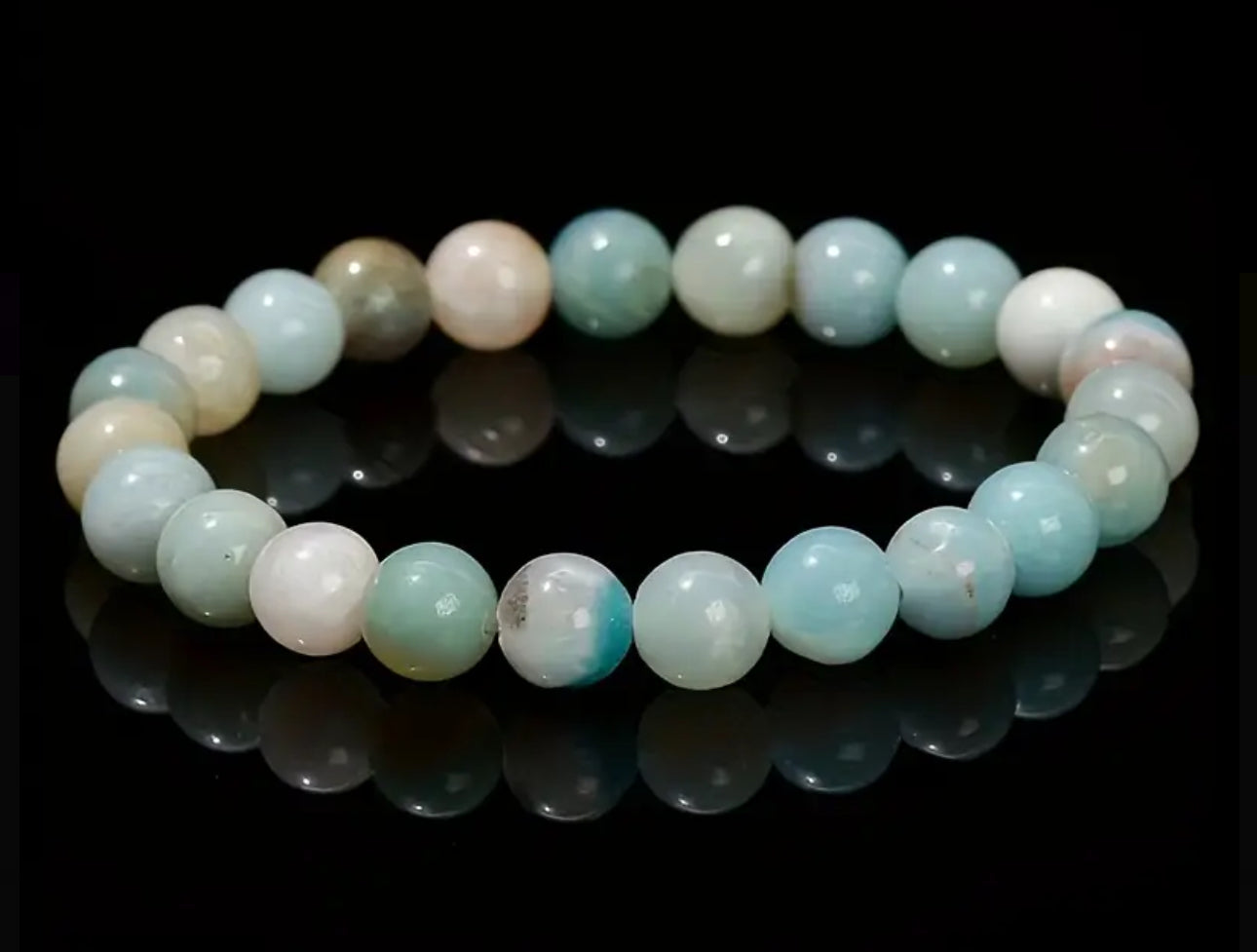 Bracelet en Amazonite Multicolore – Douceur et Harmonie