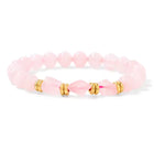 Bracelet "Éclat Romantique" en Quartz Rose (Perles Rondes et Pierres Brutes)